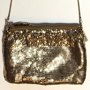 Gold Metal Mesh Evening Bag Mini Shoulder Bag Vintage
